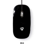 MSWD200BK NEDIS MOUSE SLIM NERO CON FILO 1.2MT